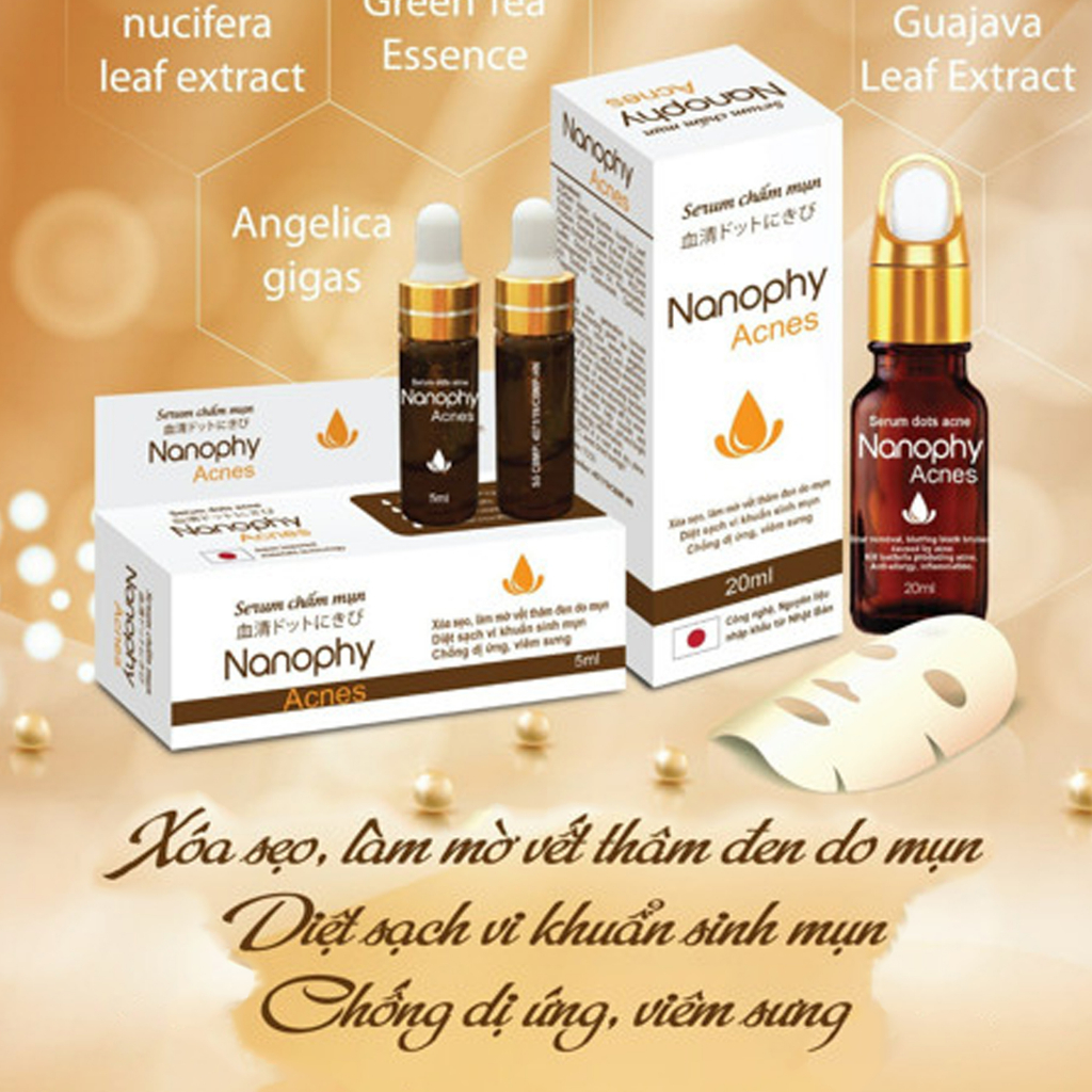 Serum Dưỡng Da Giảm Mụn và Mờ Thâm Sẹo NANOPHY ACNES SERUM 20ml