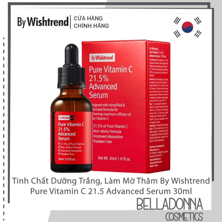 Tinh Chất Dưỡng Trắng Làm Mờ Thâm By Wishtrend OST Pure Vitamin C 21.5 Advanced Serum 30ml