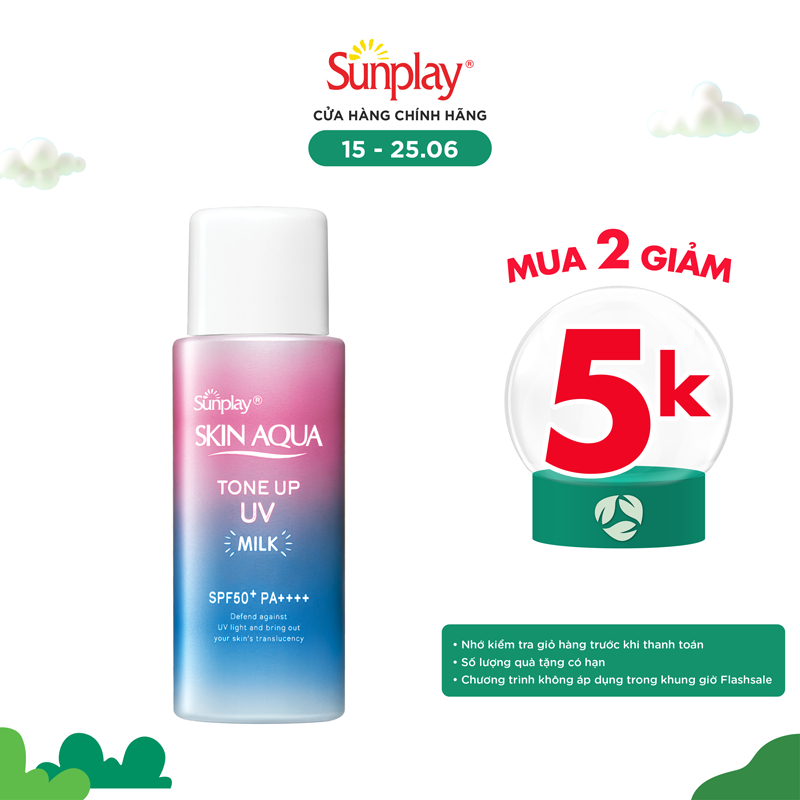 Sữa chống nắng hiệu chỉnh sắc da Sunplay Skin Aqua Tone Up UV Milk