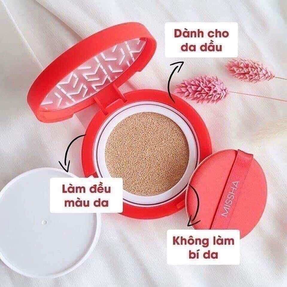 Phấn nước Missha đỏ _ Velvet Finish Cushion+( tặng kèm quà)