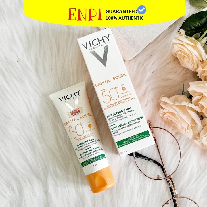 Kem chống nắng cho da dầu mụn Vichy Capital Soleil Mattifying 3In1 SPF 50