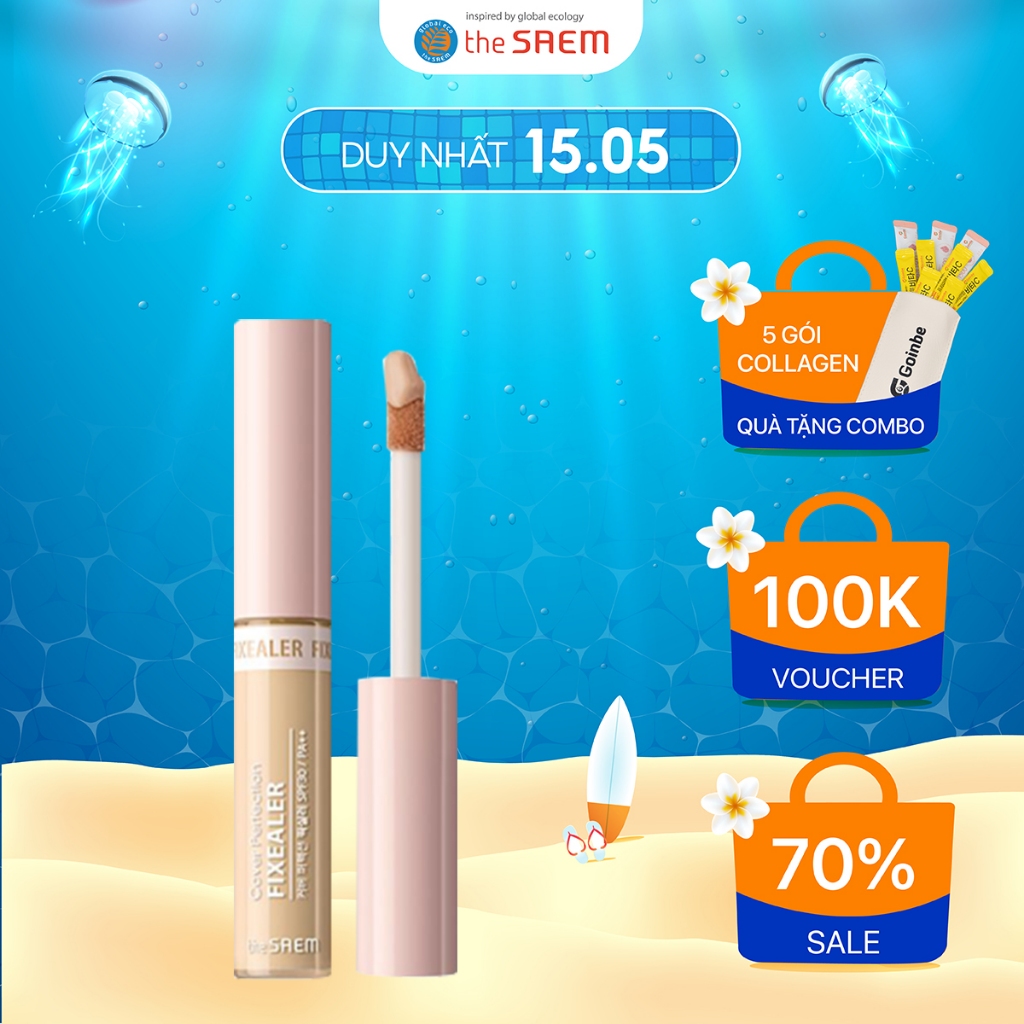 Kem Che Khuyết Điểm Lâu Trôi the SAEM Cover Perfection Fixealer 6.5g