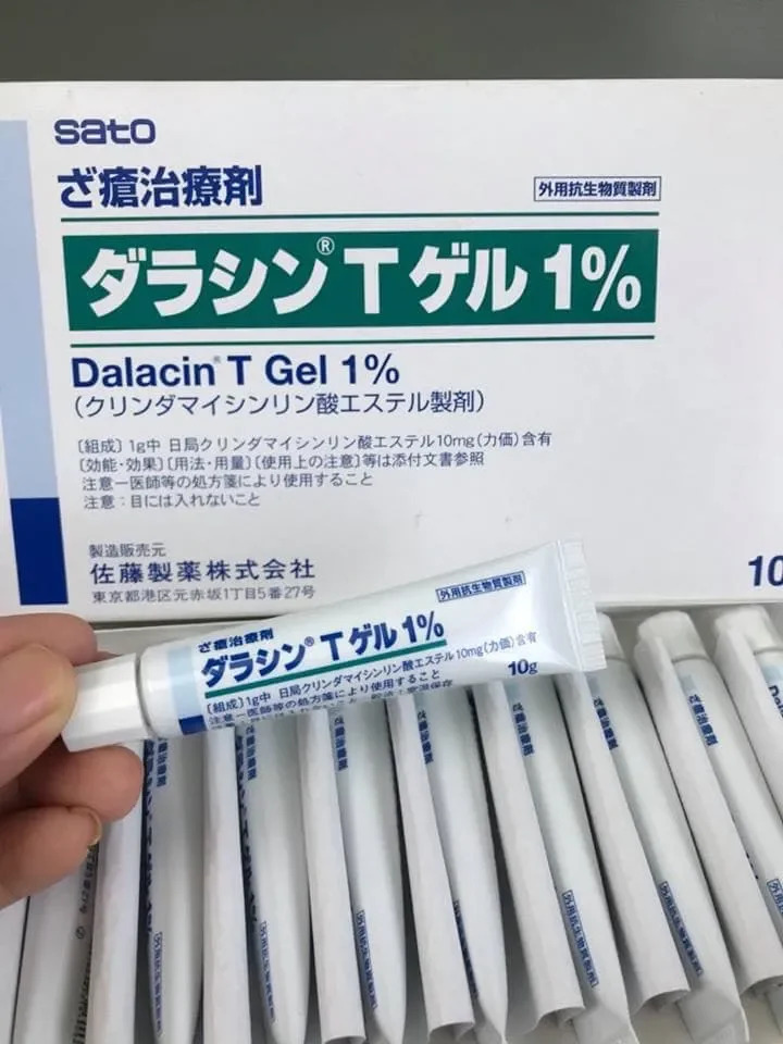 Kiem trị mun Dalacin T gel 1%